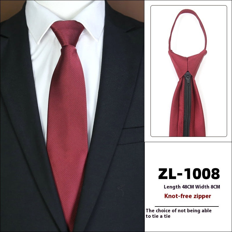 Men's Formal Wear Business Zipper Tie-free