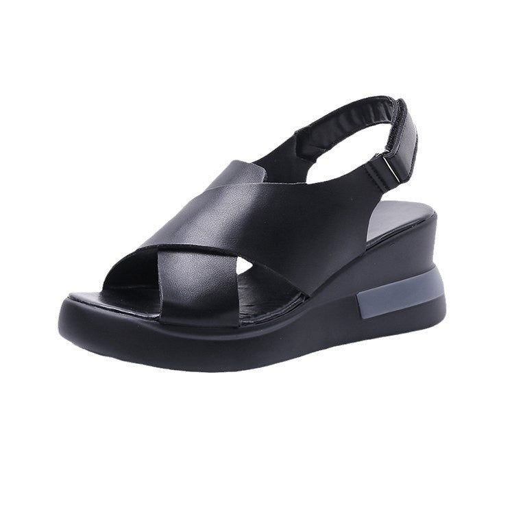 Women's Casual Peep Toe Platform Wedge Sandals