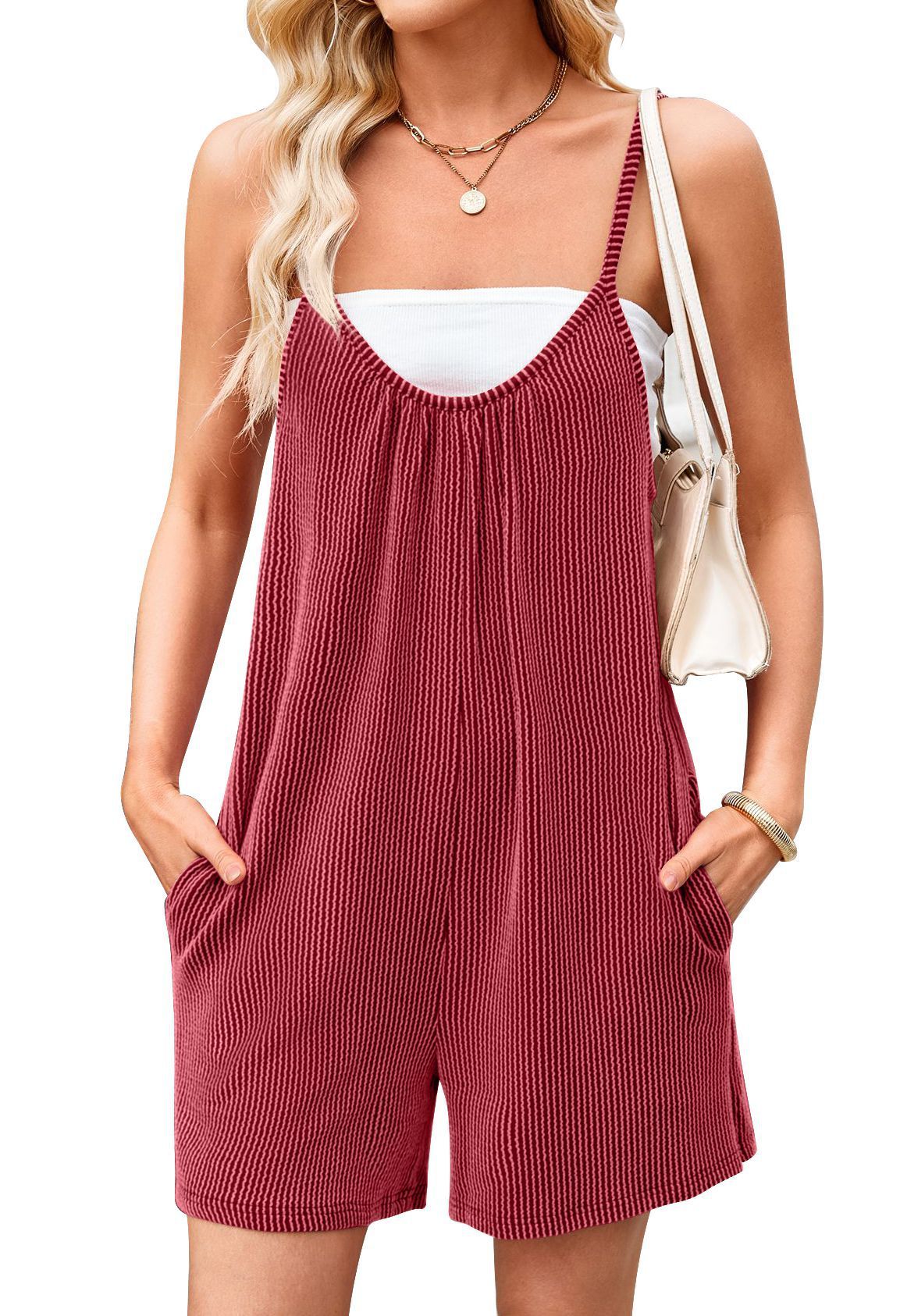 Versatile Pocket Straight Jumpsuit For Women