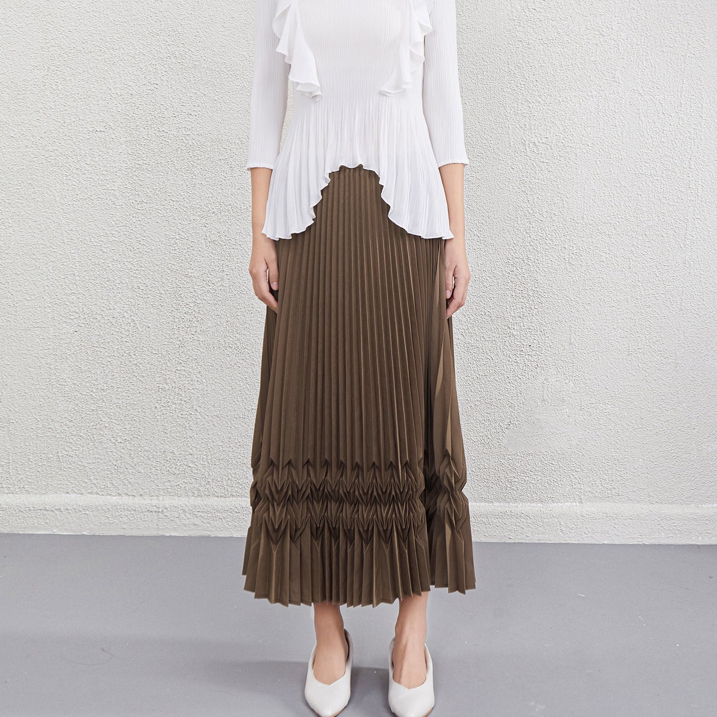 Design Sense Niche Three-dimensional Pleated Skirt