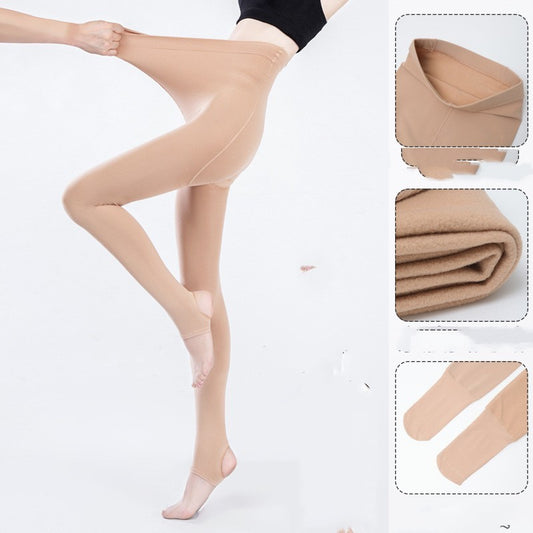 Extra Large Plus Velvet Skin Color Leggings Autumn