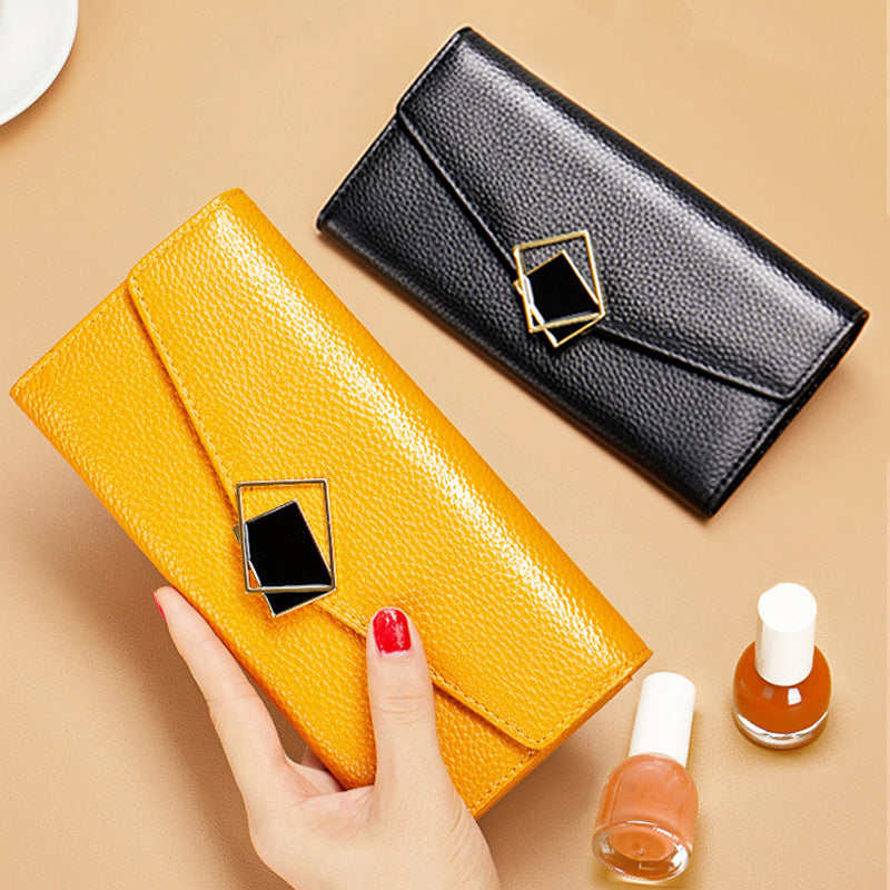 Women's Long Fashion Large-capacity Genuine Leather Wallet