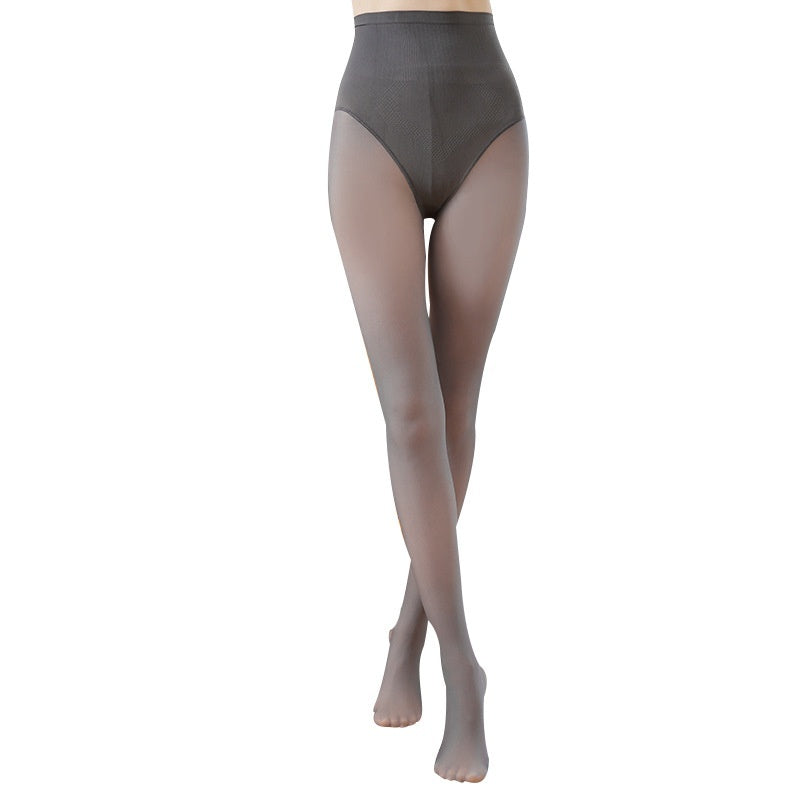 Black See-through Step-on One-piece Pantyhose