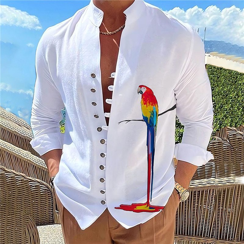 Men's Simple Casual 3D Digital Printing Shirt