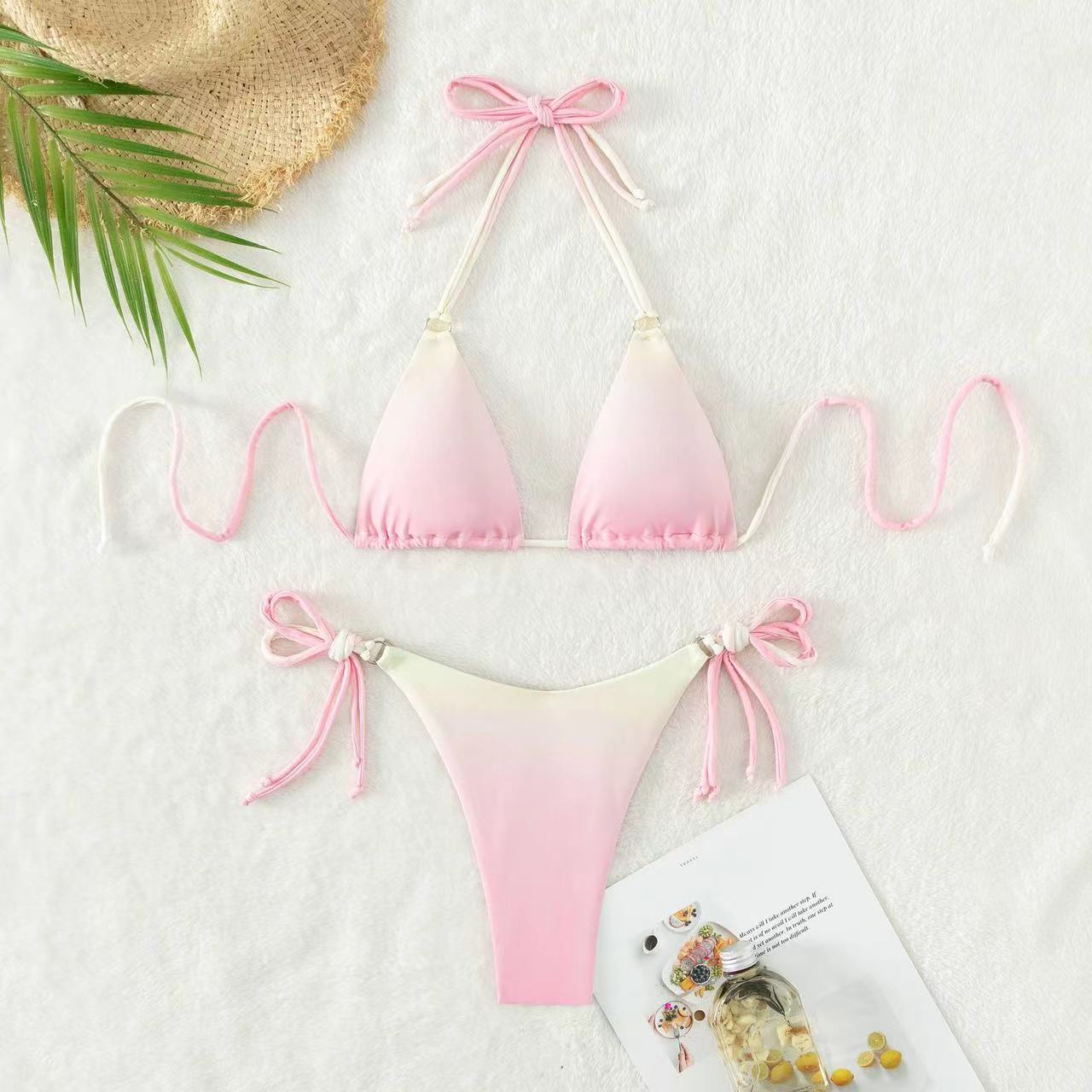 Bikini Women's Seperated Swimwear Gradient Color