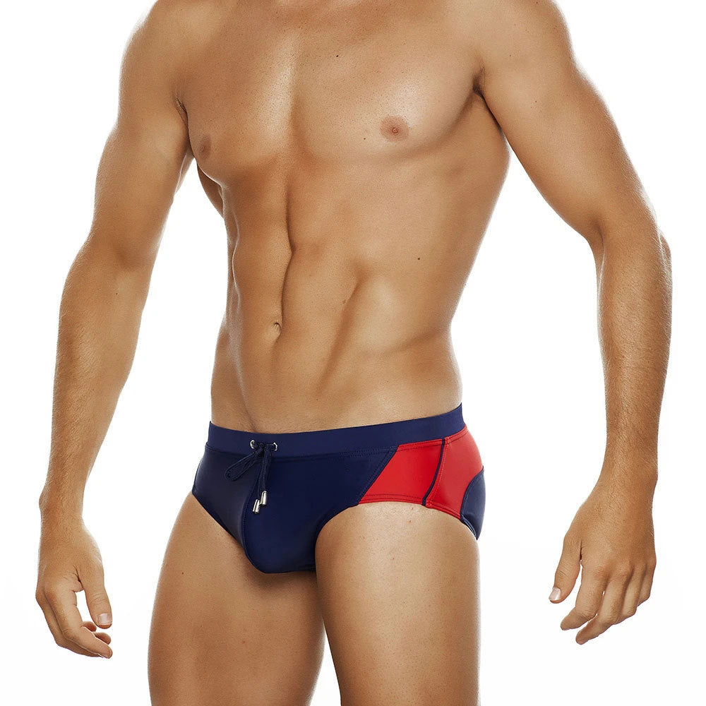 Summer Color Matching Fashion Triangle Swimming Trunks In Europe And America