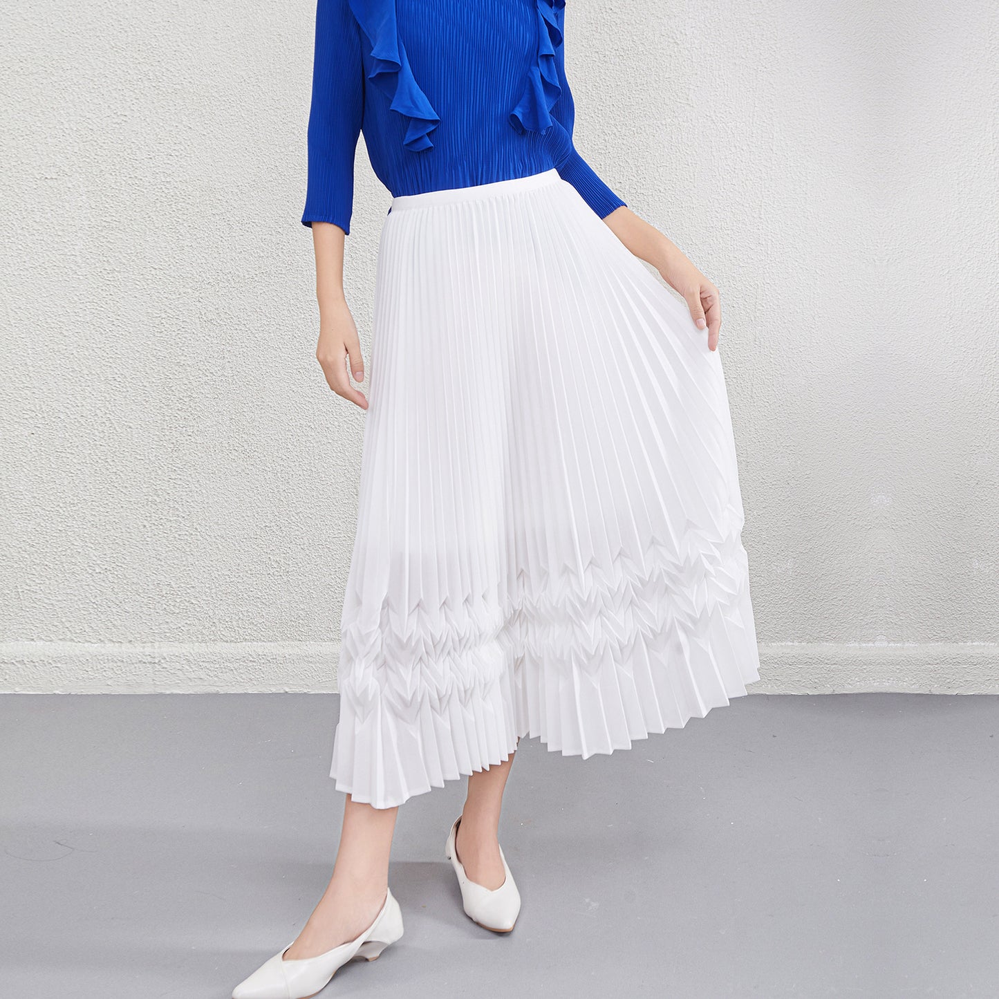 Design Sense Niche Three-dimensional Pleated Skirt