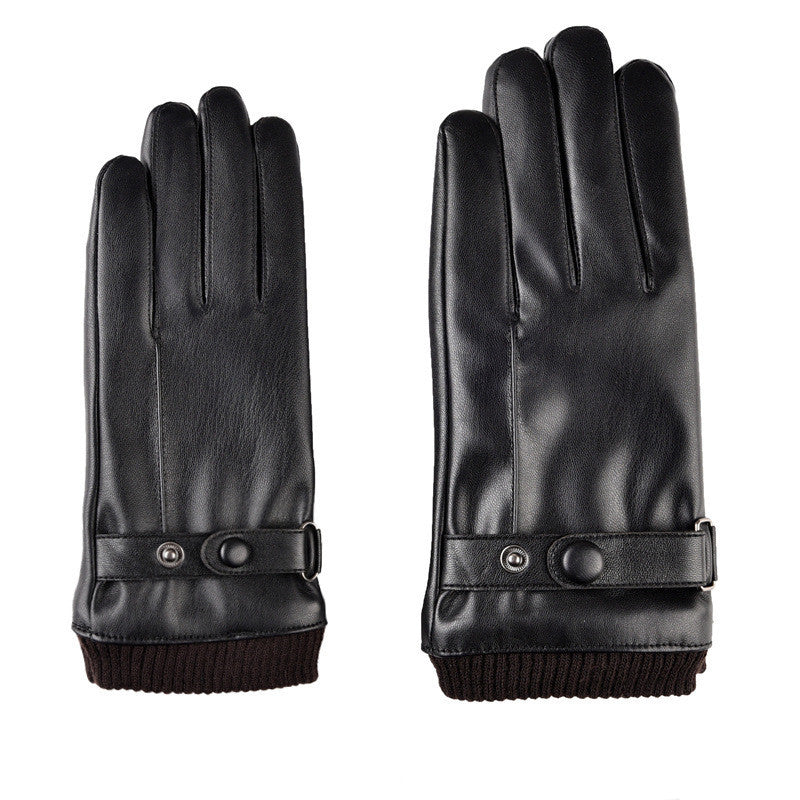 Autumn And Winter Warm Touch Screen Fleece-lined Thick Waterproof Gloves