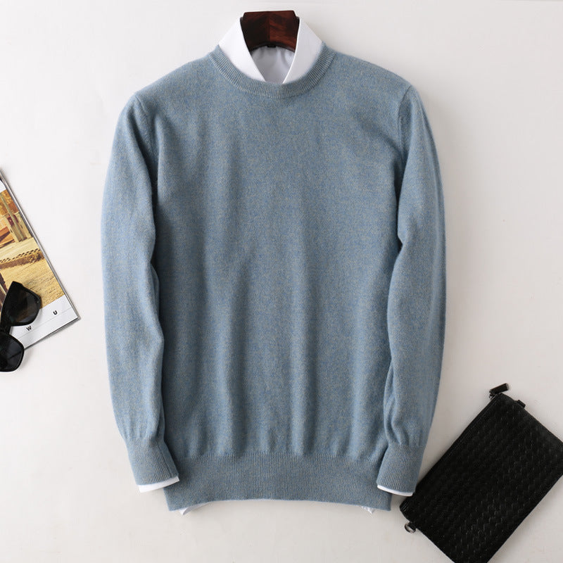 Pure Wool Sweater Round Neck All-matching Casual Knitted Bottoming Shirt