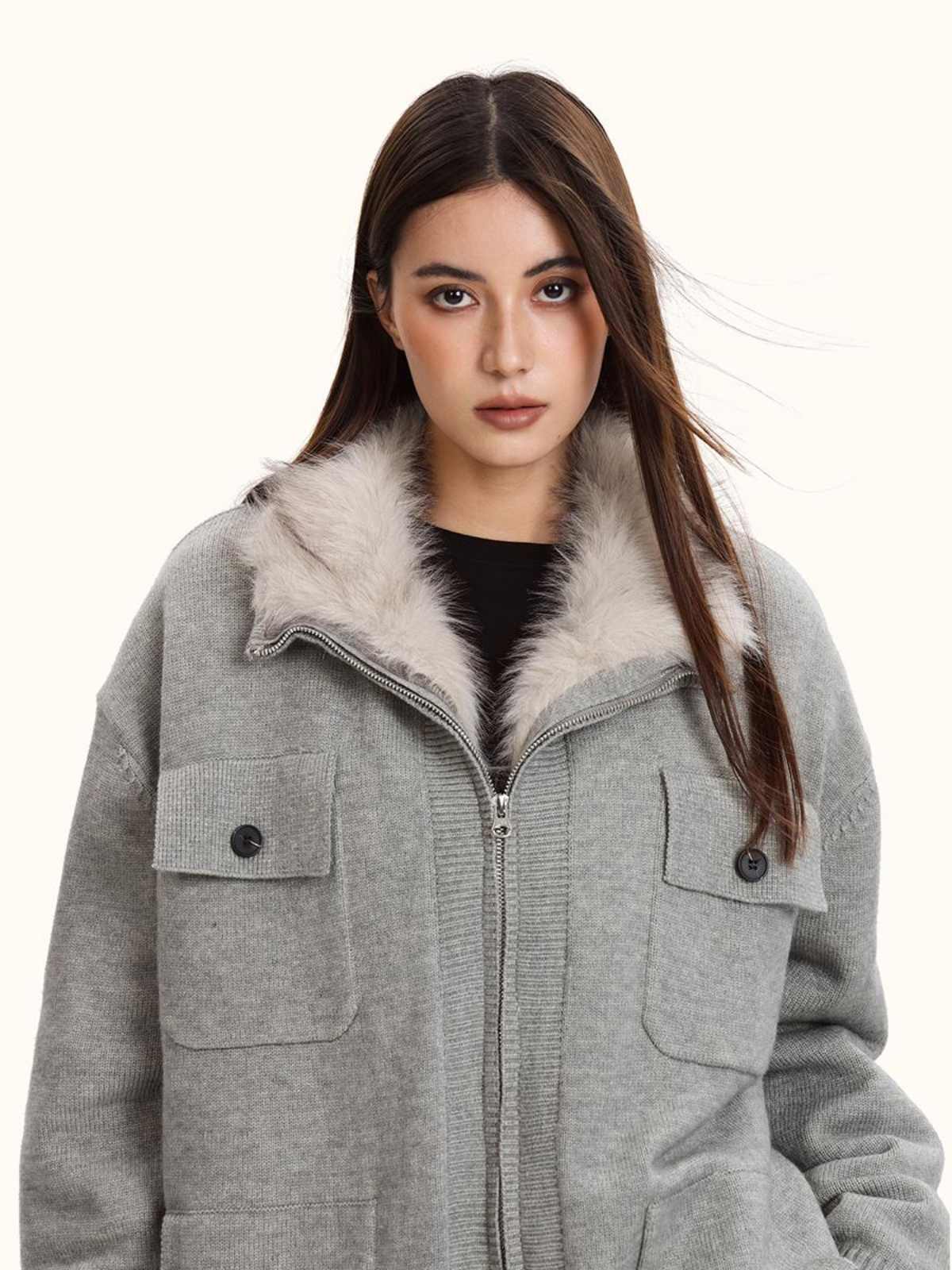 Mountain Carving Lazy Comfortable Sweater Coat