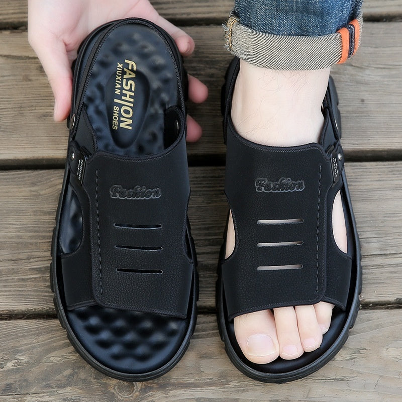 Men's Sandals Summer Slippers Dual-use Non-slip Wear-resistant Soft Bottom Beach Shoes