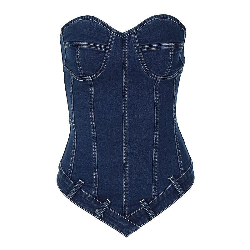 Fashion Sexy Outerwear Chest-wrapped Vest