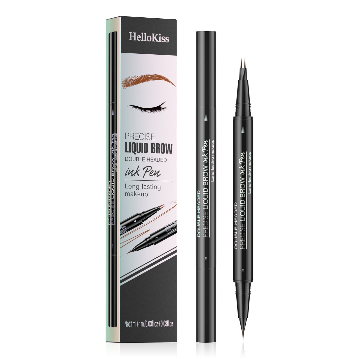 Two Fork Eyebrow Pencil Waterproof Sweat-proof Wild Eyebrow Double Head 2 In1 Eyebrow Pencil Liquid