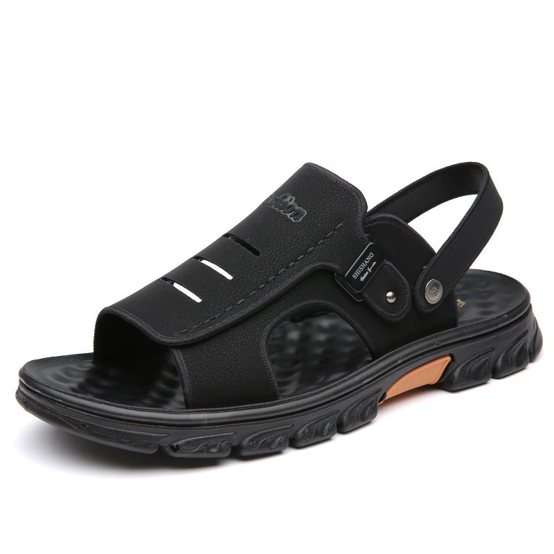 Men's Sandals Summer Slippers Dual-use Non-slip Wear-resistant Soft Bottom Beach Shoes