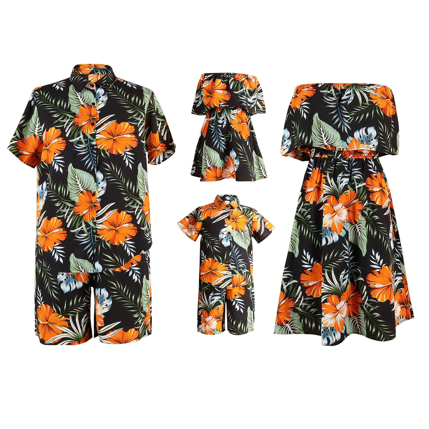 A Family Of 4 Vacation Travel Family Hawaii Parent-child Suit