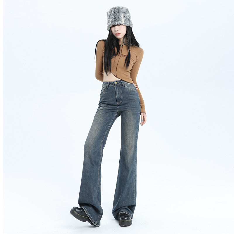 Women's American-style Retro Washed Skinny Jeans