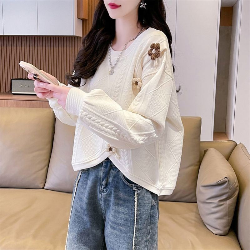 Korean Style Loose Niche Design Irregular Top