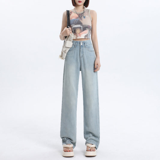 Fashion Tencel Wide-leg Jeans For Women