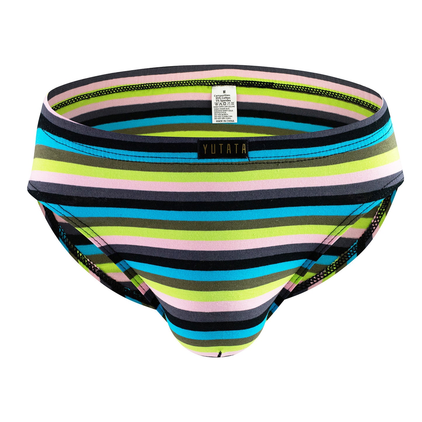 Colorful Stripes Fashion Breathable Men's Briefs